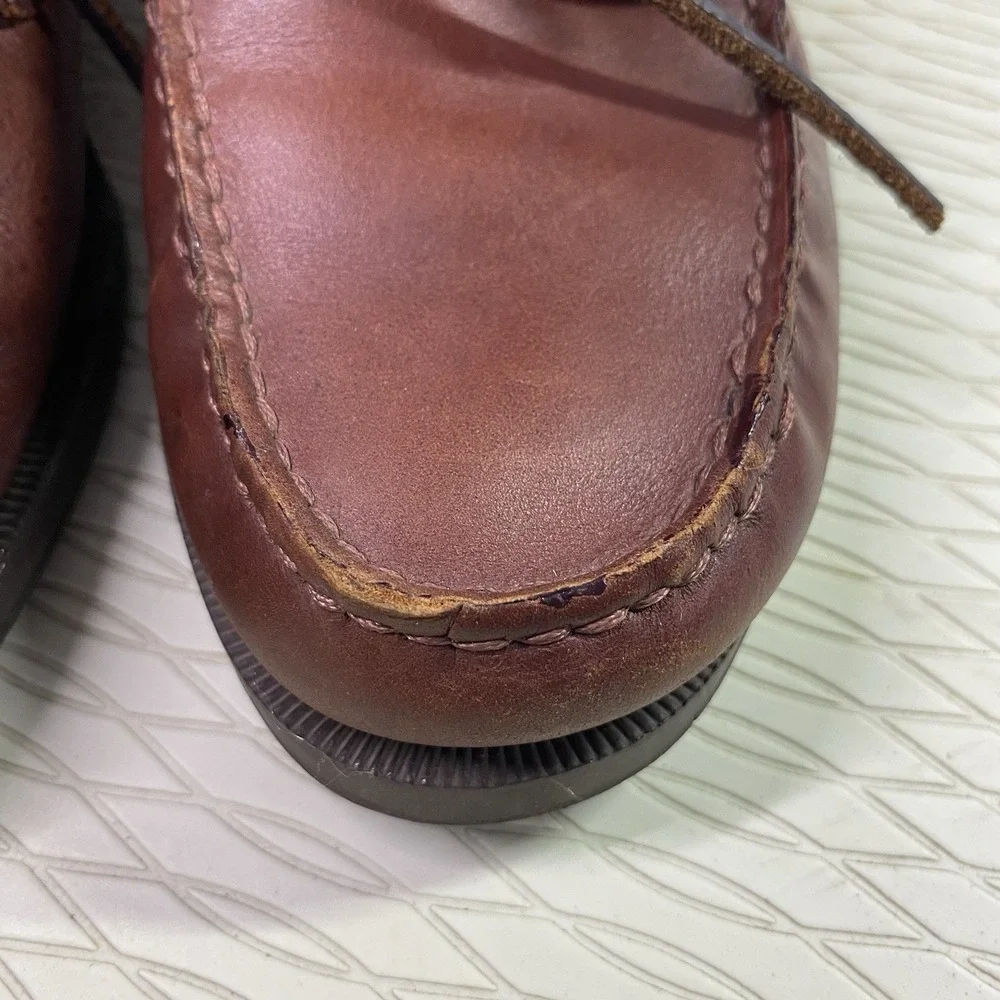 Bass Seafarer Brown Leather‎ Boat Shoes Men's Loafers Dress Shoes Flats Sz. 8.5W